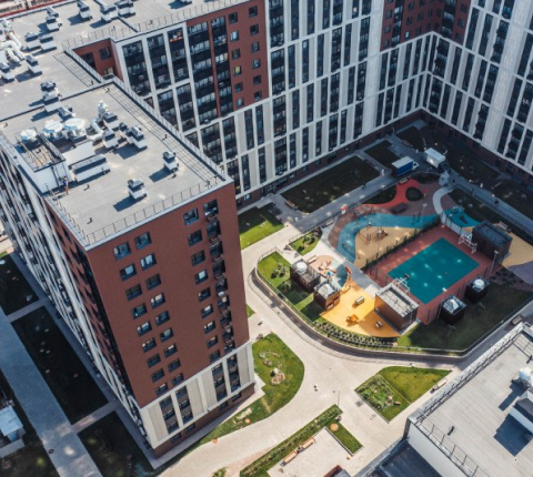 Устройство кровли в ЖК Терра